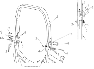 Rops Diagram and Parts List for ZTXS4-54KH (47RSCAB7A10)(2023) Cub Cadet Lawn Tractor